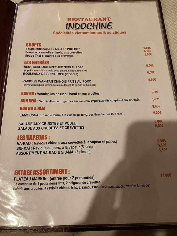 Indochine béziers - Menu Image 3