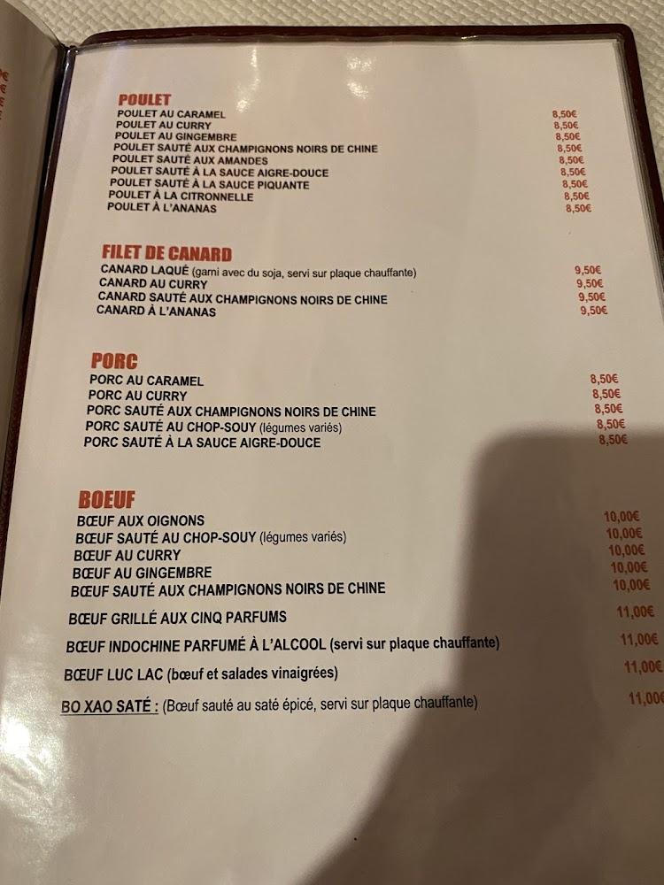 Indochine béziers - Menu Image 4